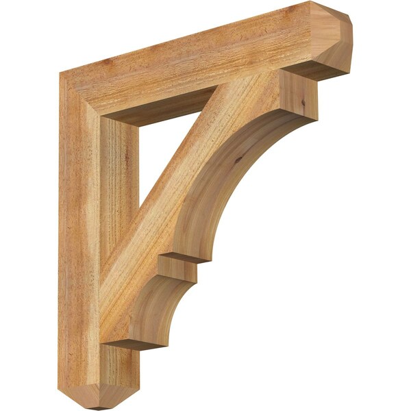 Ekena Millwork Balboa Craftsman Rough Sawn Bracket, Western Red Cedar, 4"W x 24"D x 24"H BKT04X24X24BOA04RWR - main